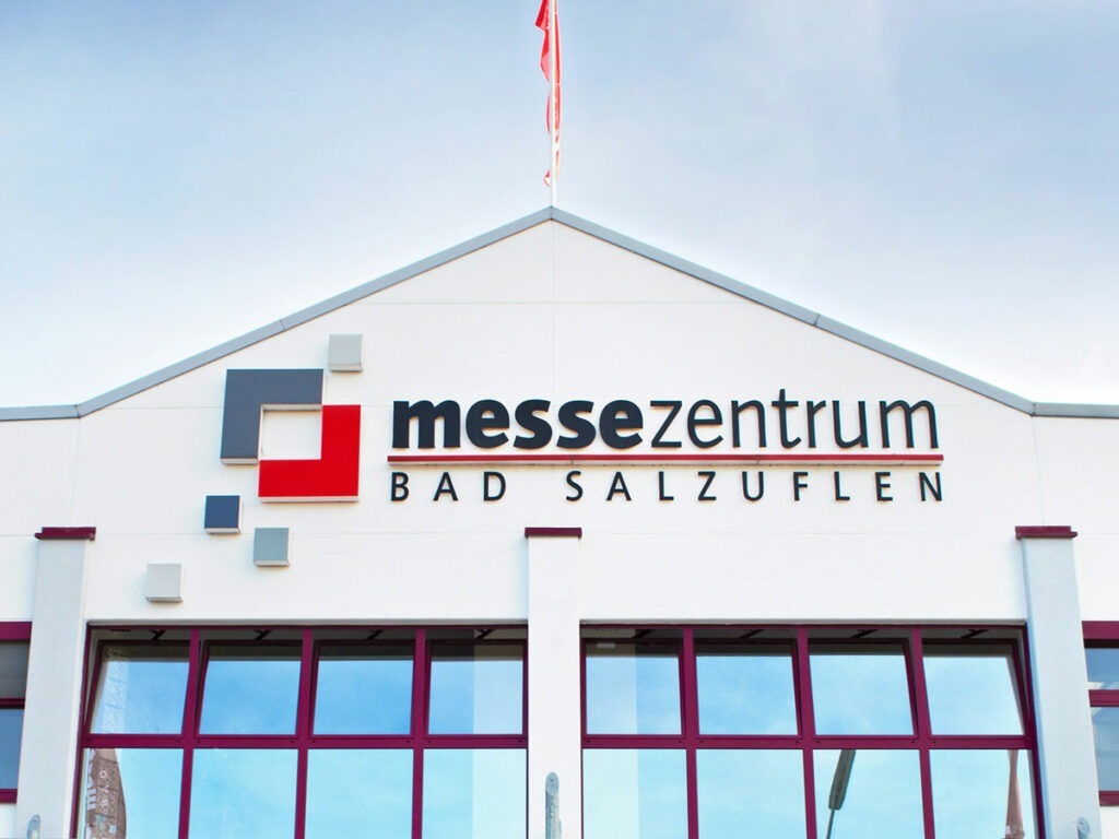 Outside view of Bad Salzuflen exhibition centre hall 21