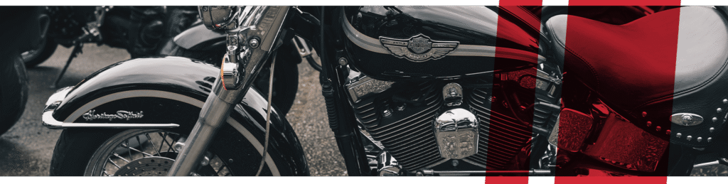 Gestalteter Header mit Detailaufnahme eines schwarzen Motorrads