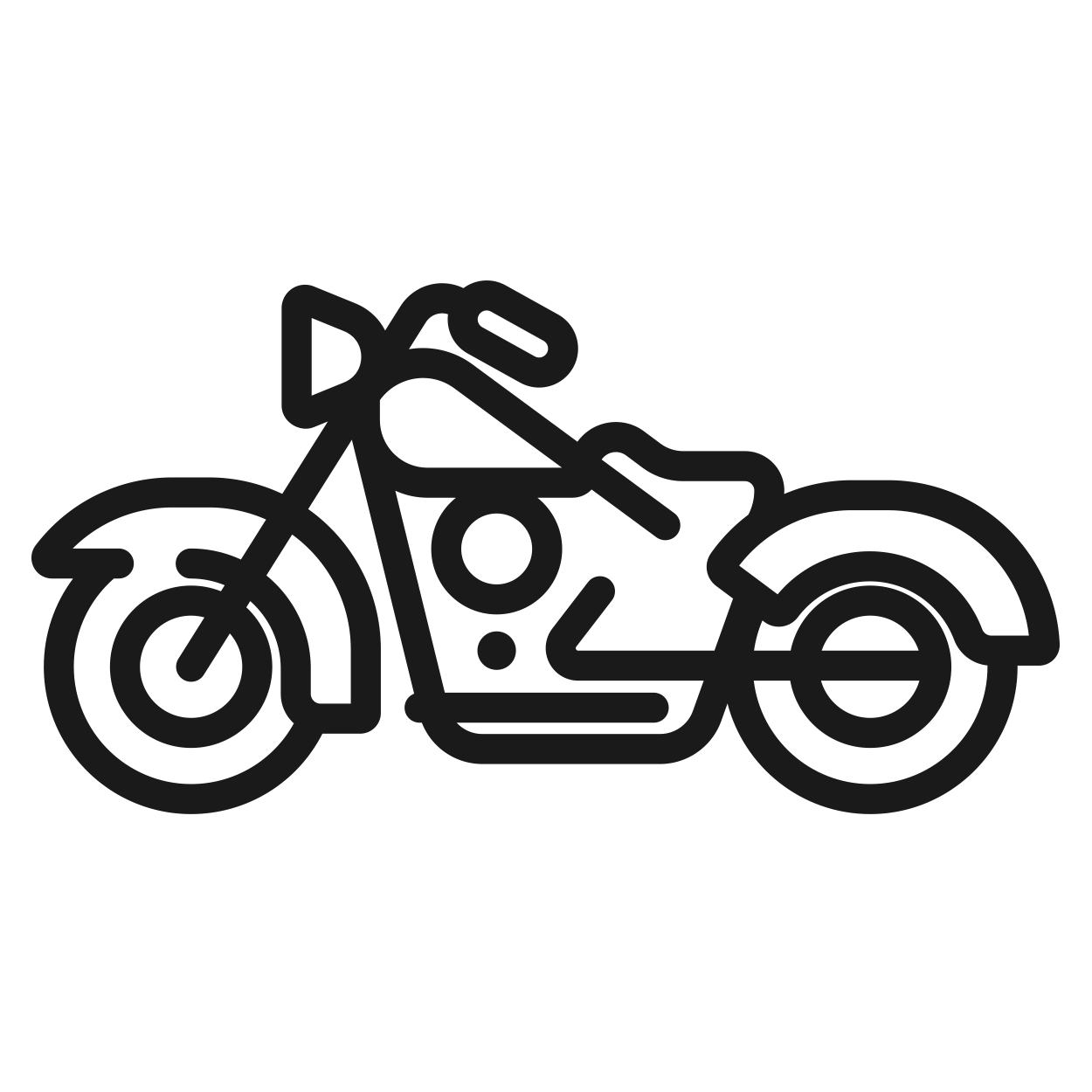 Piktogramm Motorrad schwarz